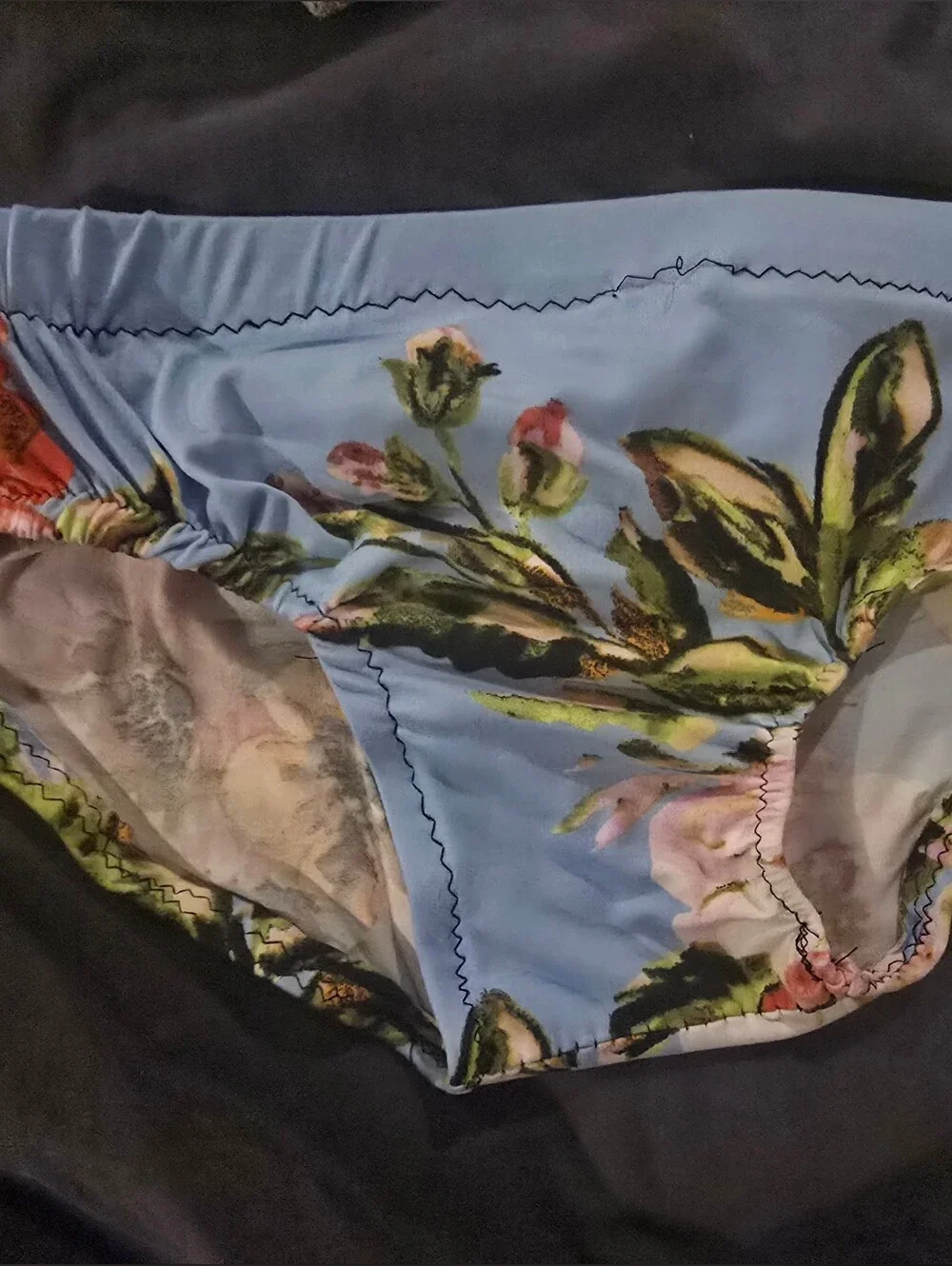 Handmade Men’s Floral Swim Brief Speedo Style Size 28 Custom Tropical Print